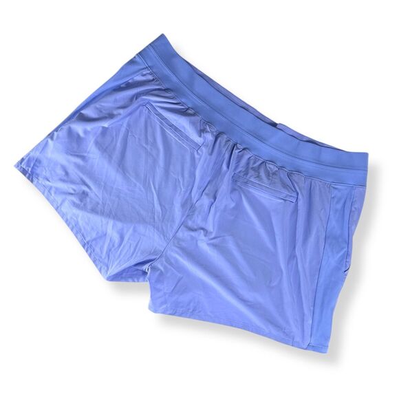 Athleta Brooklyn Athletic Shorts Lilac Blue Stretch Zip Pockets‎ Wm Sz 24 NWT - Picture 3 of 7